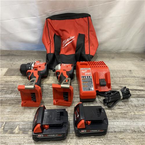 AS-IS Milwaukee 18V Lithium-Ion Brushless Cordless Compact Drill/Impact Combo Kit