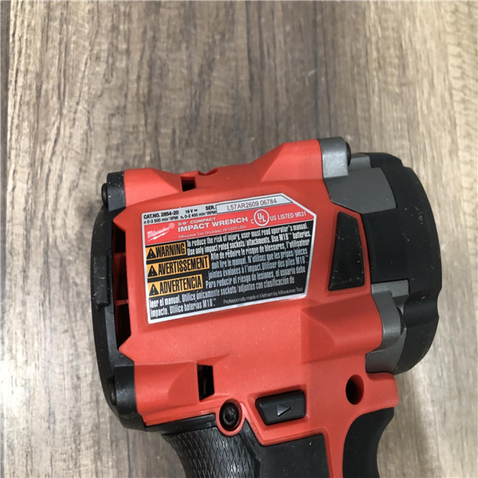 AS-IS Milwaukee FUEL GEN-3 18V Lithium-Ion Brushless Cordless 3/8 in. Compact Impact Wrench with Friction Ring (Tool-Only)