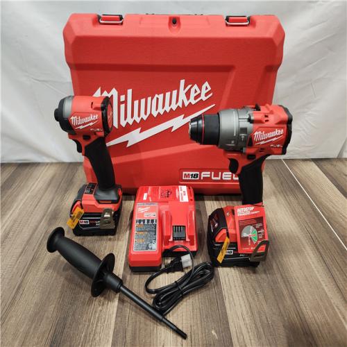 AS-IS- MILWAUKEE FUEL 18V Lithium-Ion Brushless Cordless Hammer Drill and Impact Driver Combo Kit