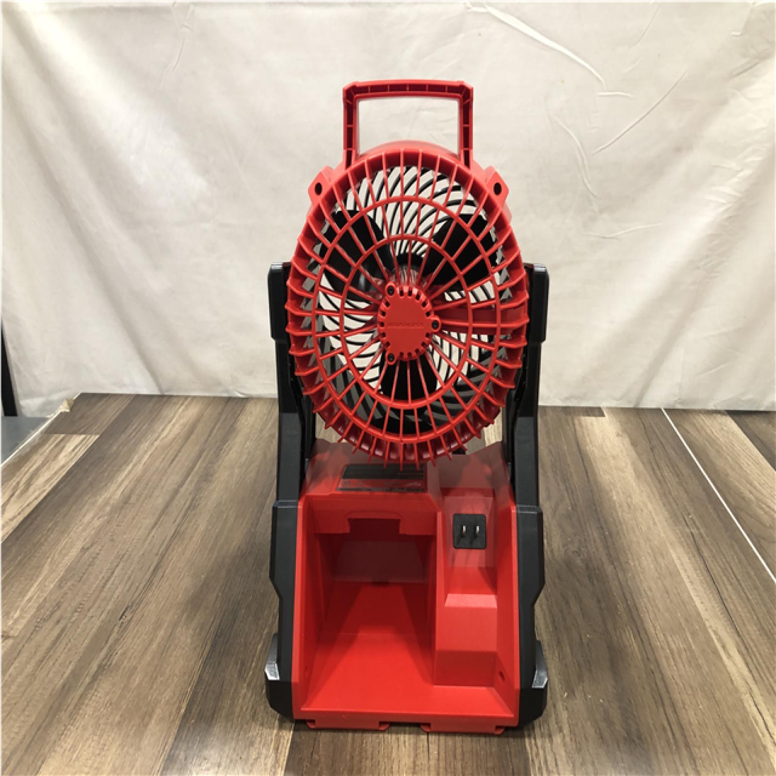 AS-IS - Milwaukee 18-Volt Lithium-Ion Brushless Cordless PACKOUT Jobsite Fan (Tool-Only)