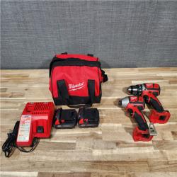 HOUSTON LOCATION - AS-IS Milwaukee 18V Lithium-Ion Cordless Drill Driver/Impact Driver Combo Kit