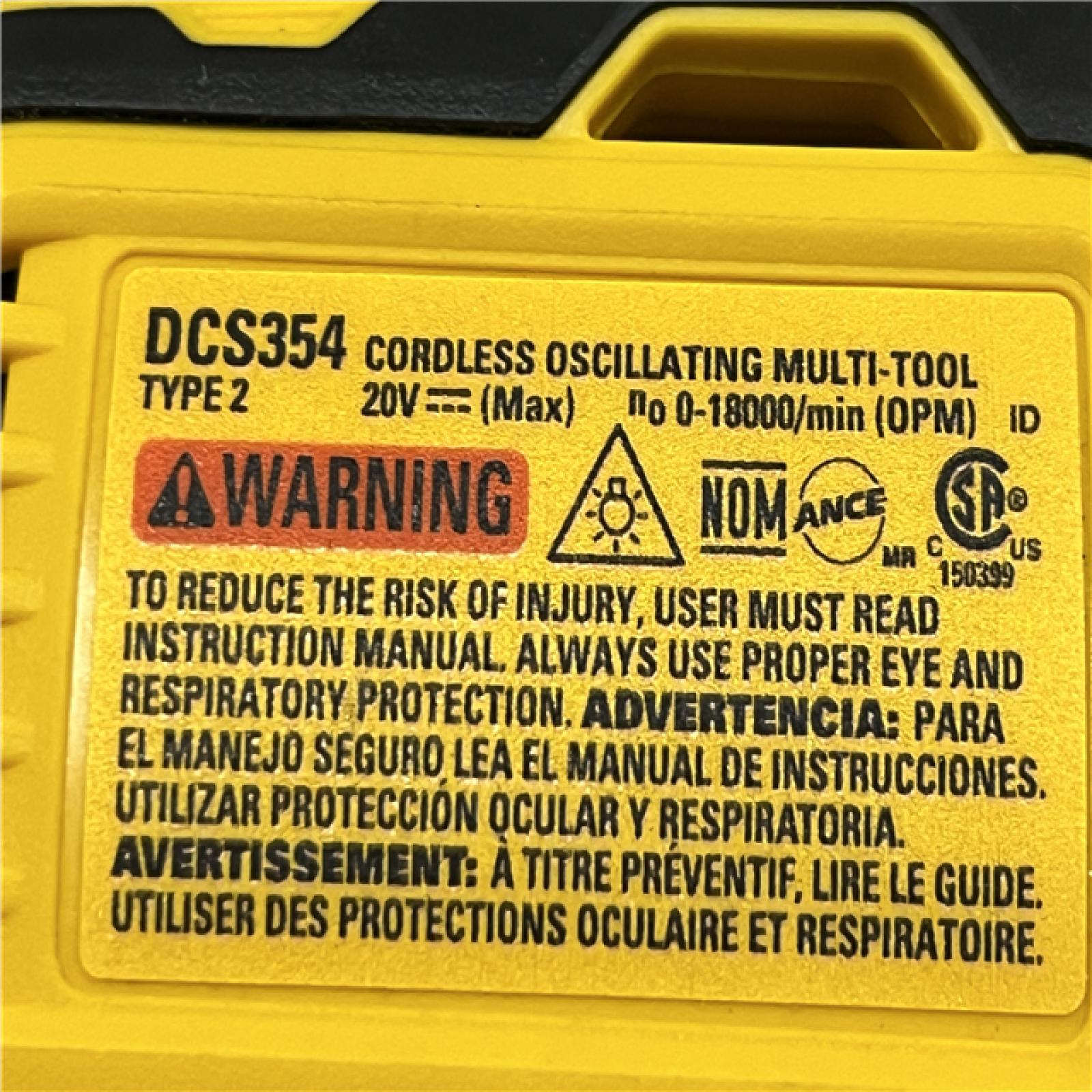 AS-IS DEWALT ATOMIC 20V MAX Cordless Brushless Oscillating Multi Tool (Tool Only)