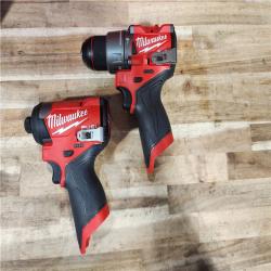 HOUSTON LOCATION - AS-IS Milwaukee  FUEL 12-Volt Lithium-Ion Brushless Cordless Hammer Drill and Impact Driver Combo Kit