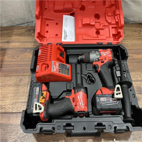 AS-IS Milwaukee M18 FUEL 18V Lithium-Ion Brushless Cordless Hammer Drill and Impact Driver Combo Kit (2-Tool) with 2 Batteries
