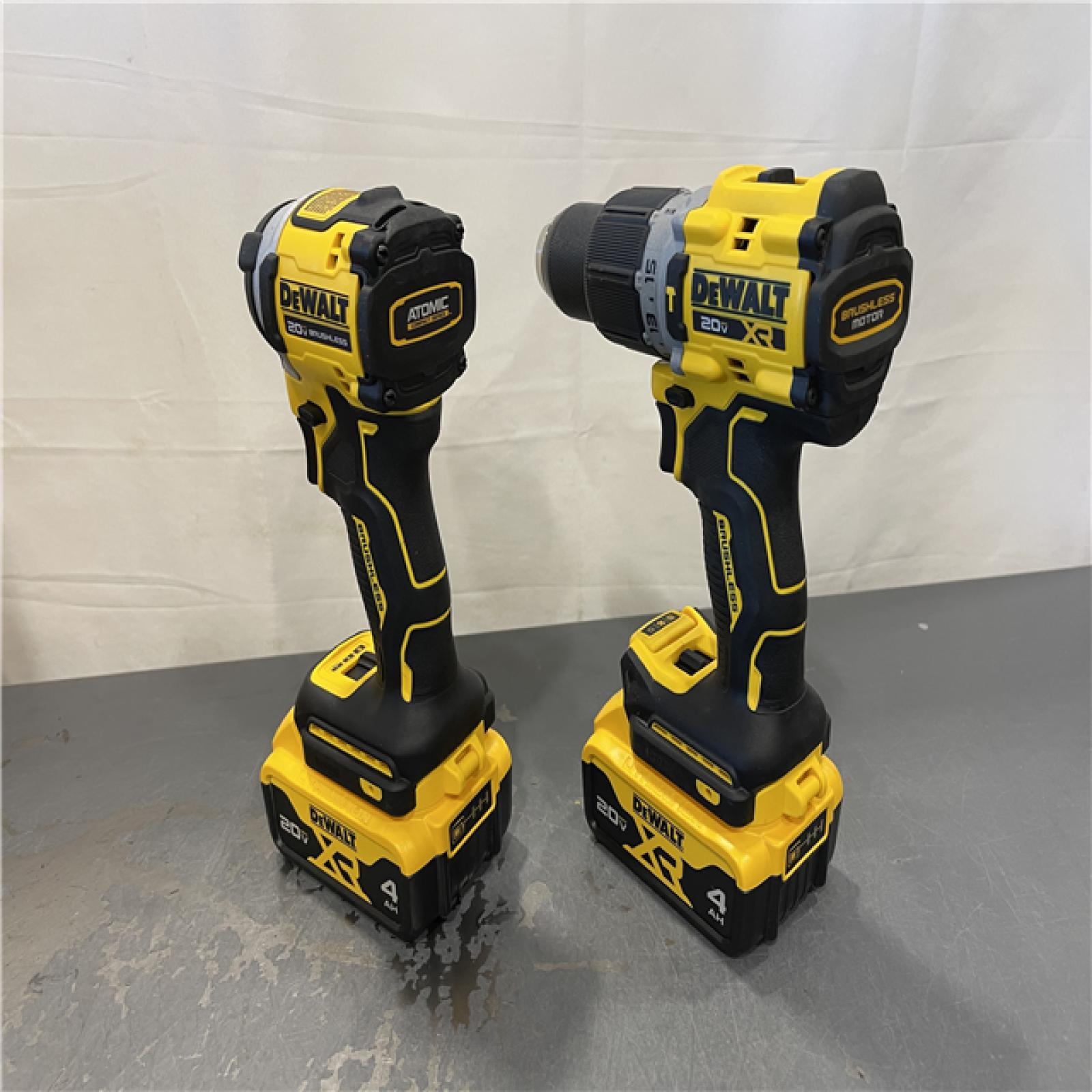 AS-IS - DEWALT 20V MAX XR Hammer Drill and ATOMIC Impact Driver 2 Tool Cordless Combo Kit