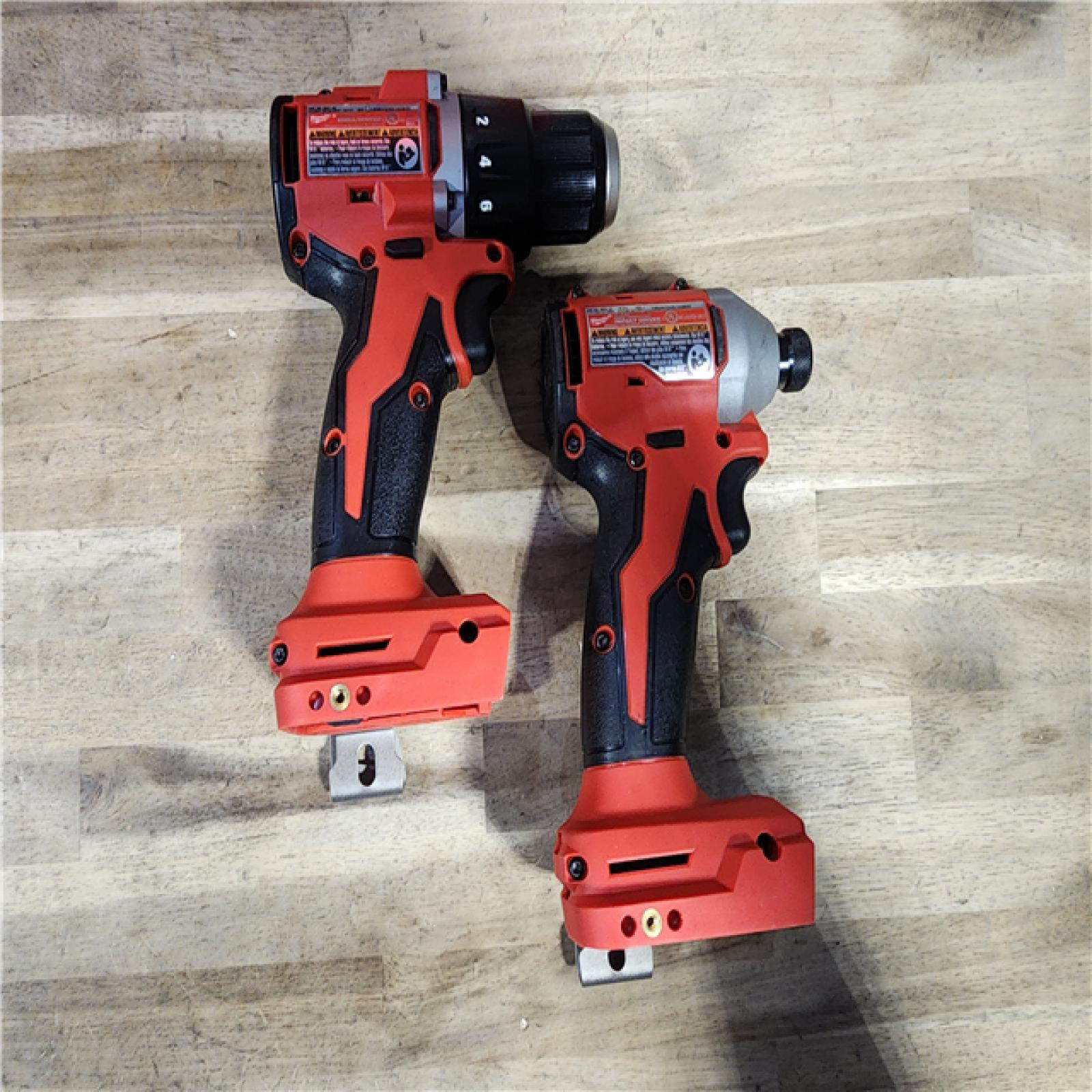 HOUSTON LOCATION - AS-IS Milwaukee M18 18V Lithium-Ion Brushless Cordless Compact Drill/Impact Combo Kit (2-Tool) W/(2) 2.0 Ah Batteries, Charger & Bag