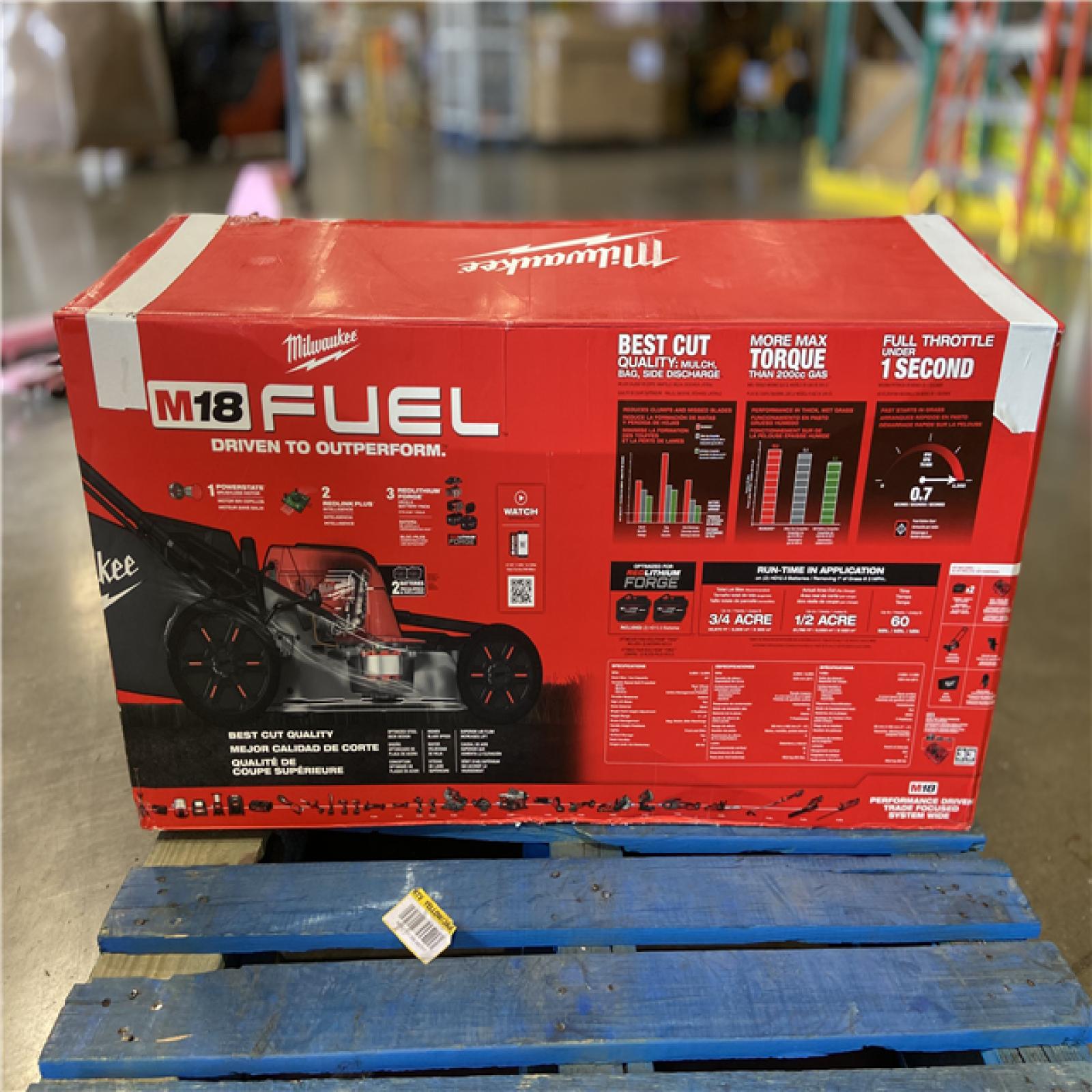 DALLAS LOCATION - Milwaukee M18 FUEL Brushless Cordless 21 in. Walk Behind Dual Battery Self-Propelled Mower