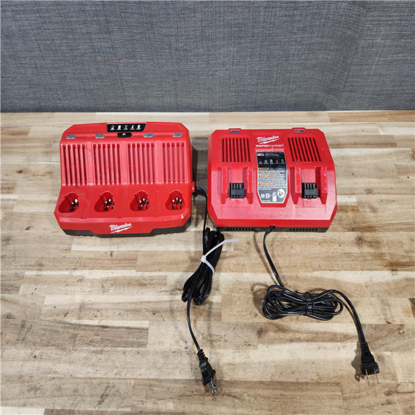 HOUSTON LOCATION - AS-IS MILWAUKEE BATTERY CHARGER PACK QTY - 2
