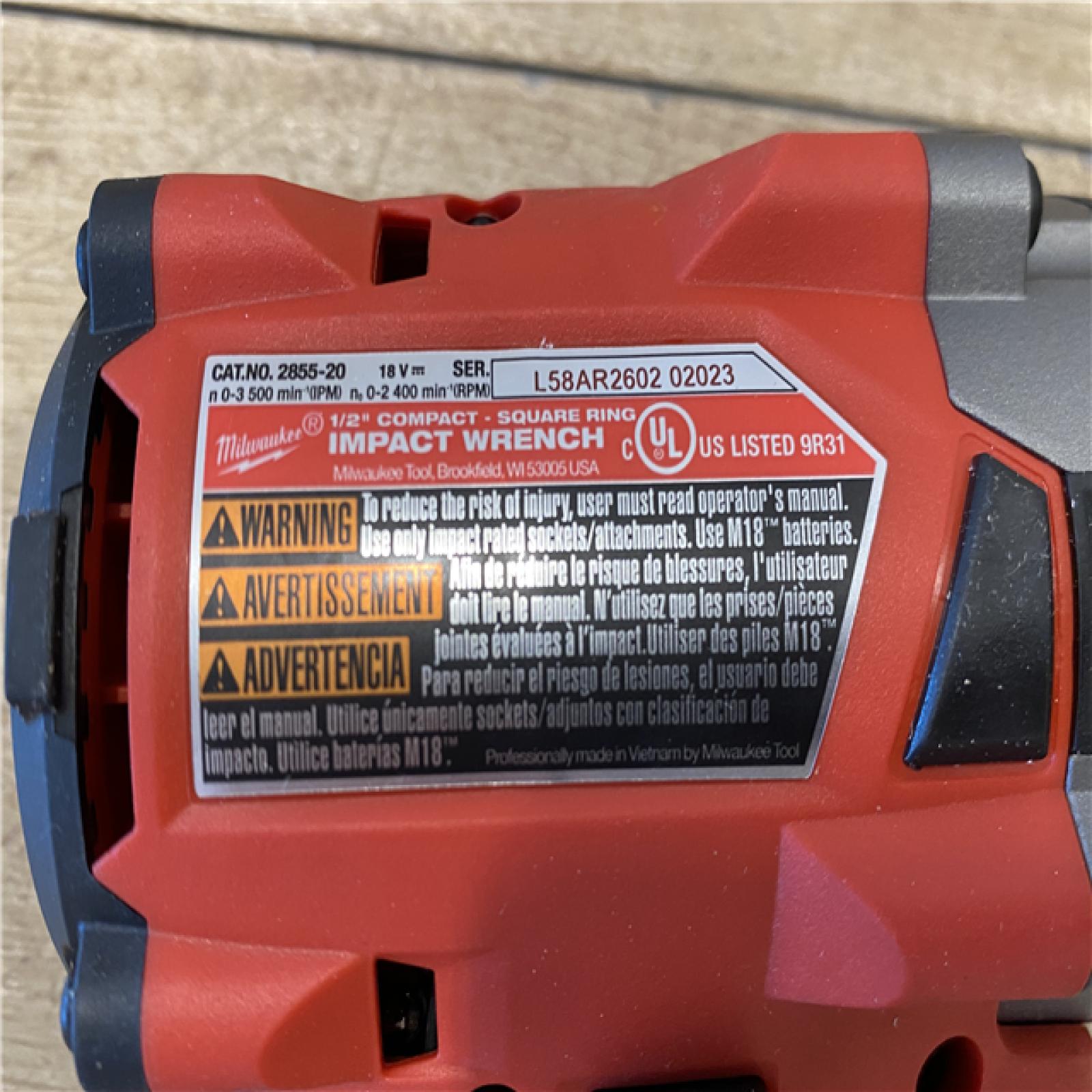 AS-IS Milwaukee FUEL GEN-3 18V Lithium-Ion Brushless Cordless 1/2 in. Compact Impact Wrench with Friction Ring (Tool-Only)