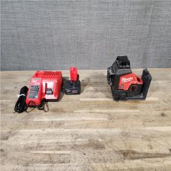 HOUSTON LOCATION - AS-IS Milwaukee-3632-21 M12 Green Beam Laser 360° 3-Plane Kit