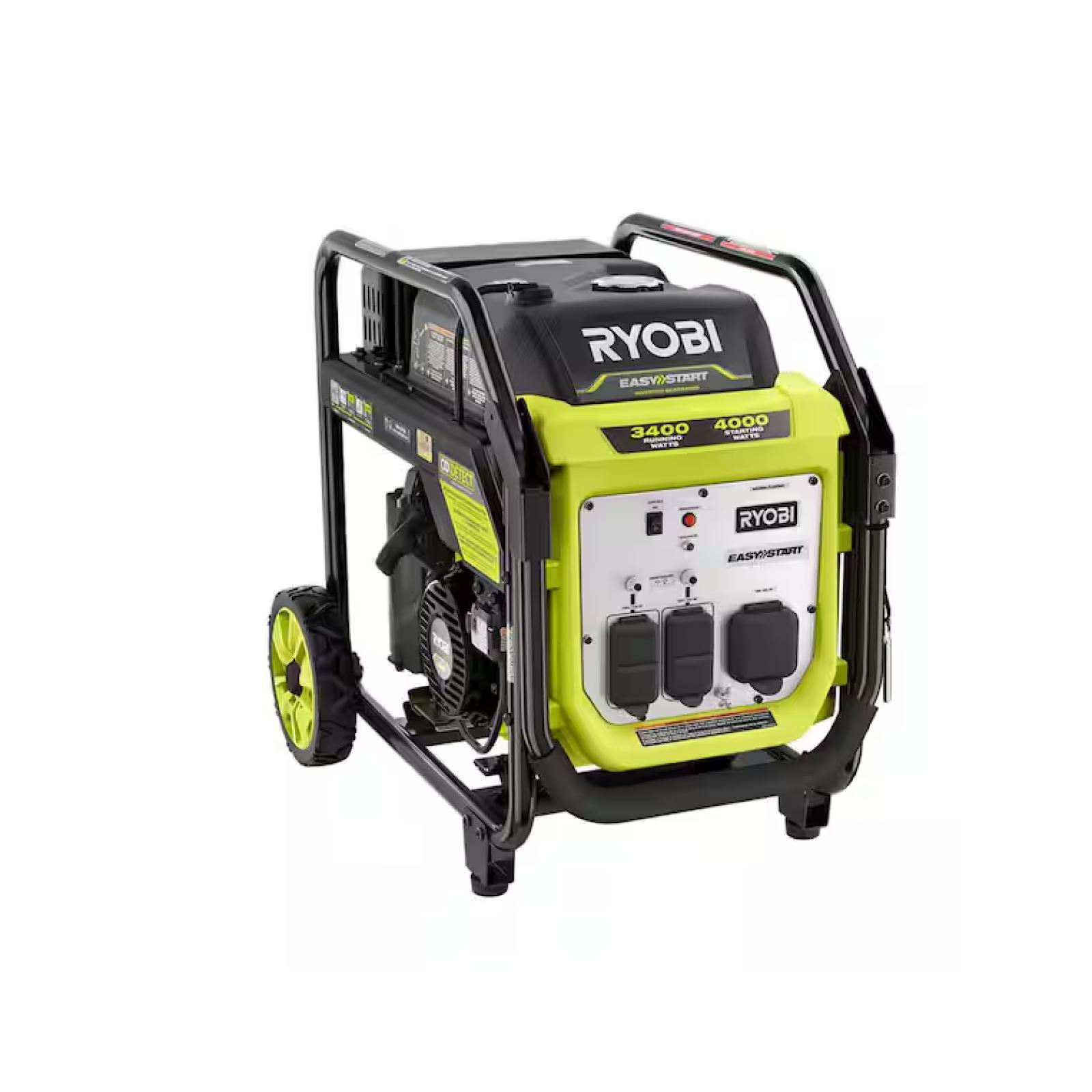 DALLAS LOCATION -NEW! RYOBI 4000-Watt Recoil Start Gasoline Powered Digital Inverter Generator