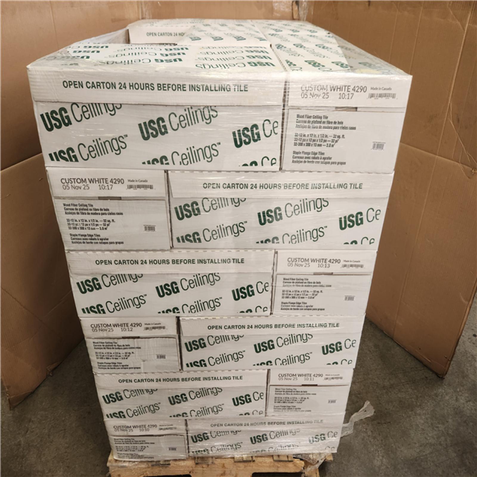 Phoenix NEW USG Ceiling Wood Fiber Ceiling Tile White (1 120 sq. ft/ 35 Cases)