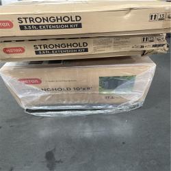 California AS-IS Keter Stronghold Shed (10x 15) Includes 3.5 ft. Extension Kit (Damage Boxes)