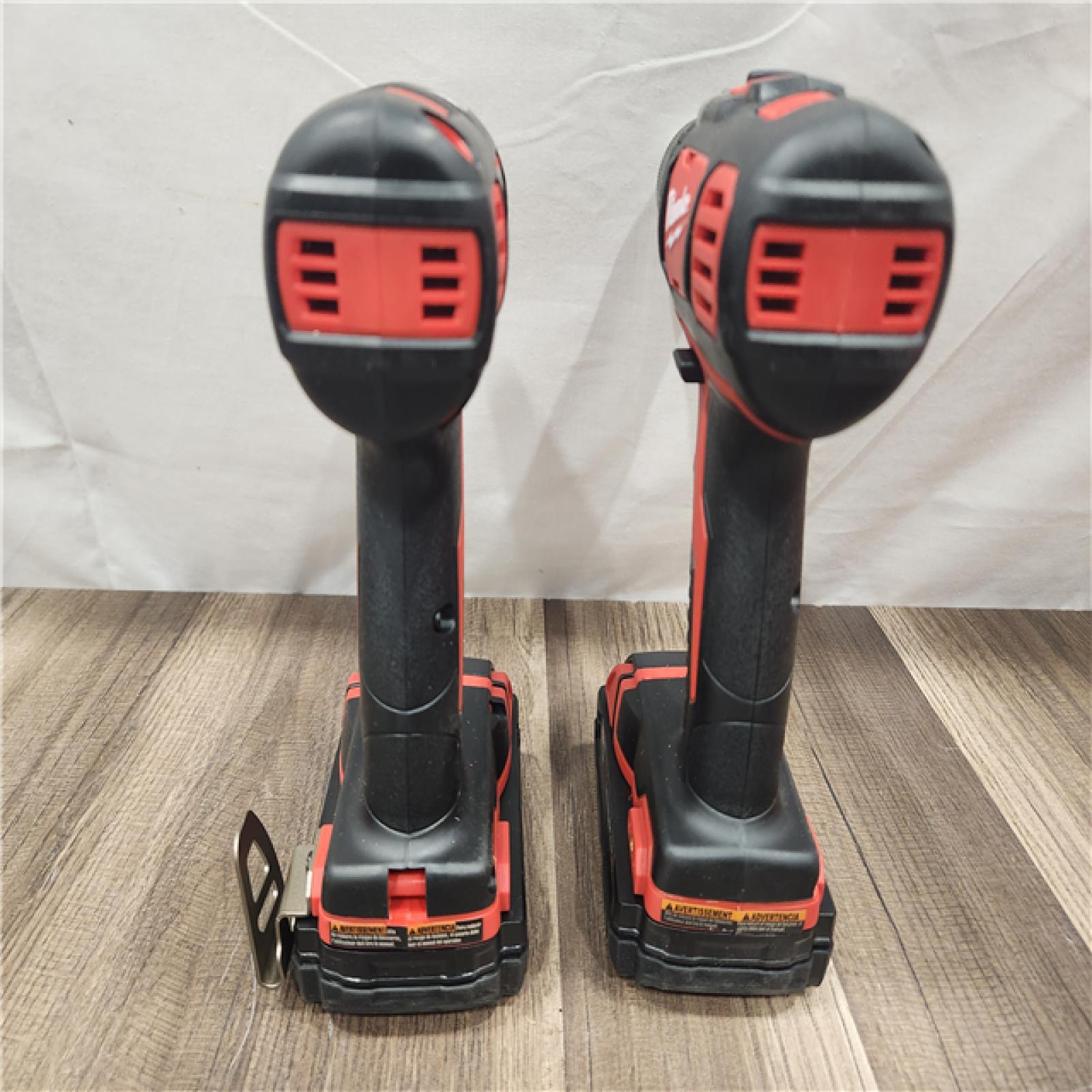 AS-IS- Milwaukee 18V Cordless Brushed 2-Tool Drill/Driver and Impact Driver Kit