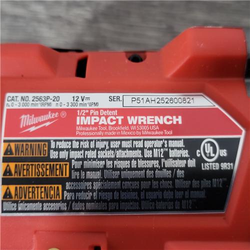 CALIFORNIA AS-IS MILWAUKEE M12 IMPACT WRENCH