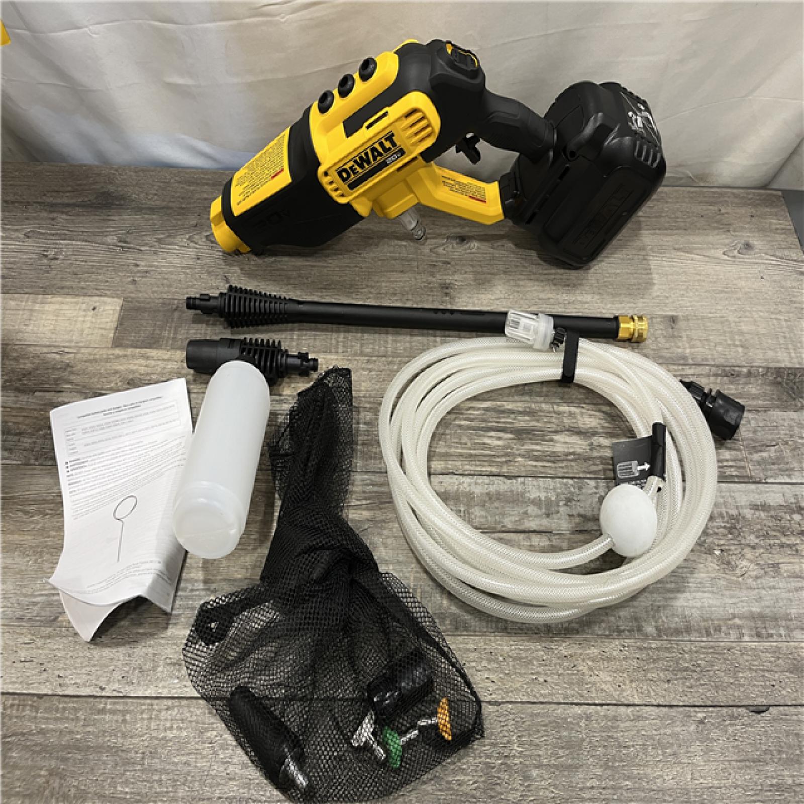 AS-IS DEWALT 20V MAX 550 PSI 1.0 GPM Cold Water Cordless Power Cleaner with 4-Nozzles (Tool Only)