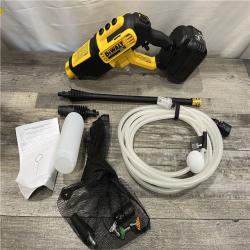 AS-IS DEWALT 20V MAX 550 PSI 1.0 GPM Cold Water Cordless Power Cleaner with 4-Nozzles (Tool Only)