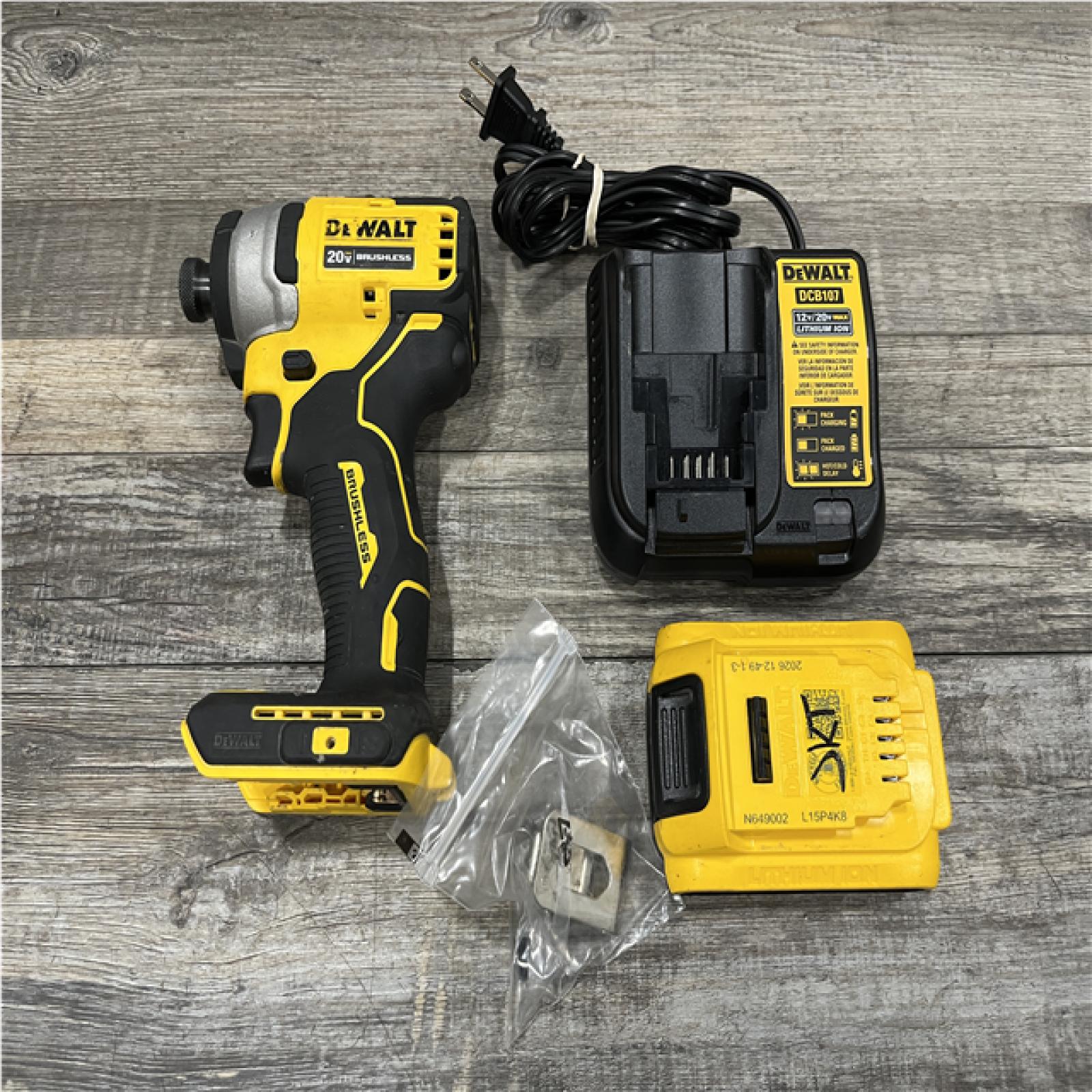 AS-IS DEWALT Atomic 20V Max Lithium-Ion Brushless Cordless Compact 1/4 in. Impact Driver Kit