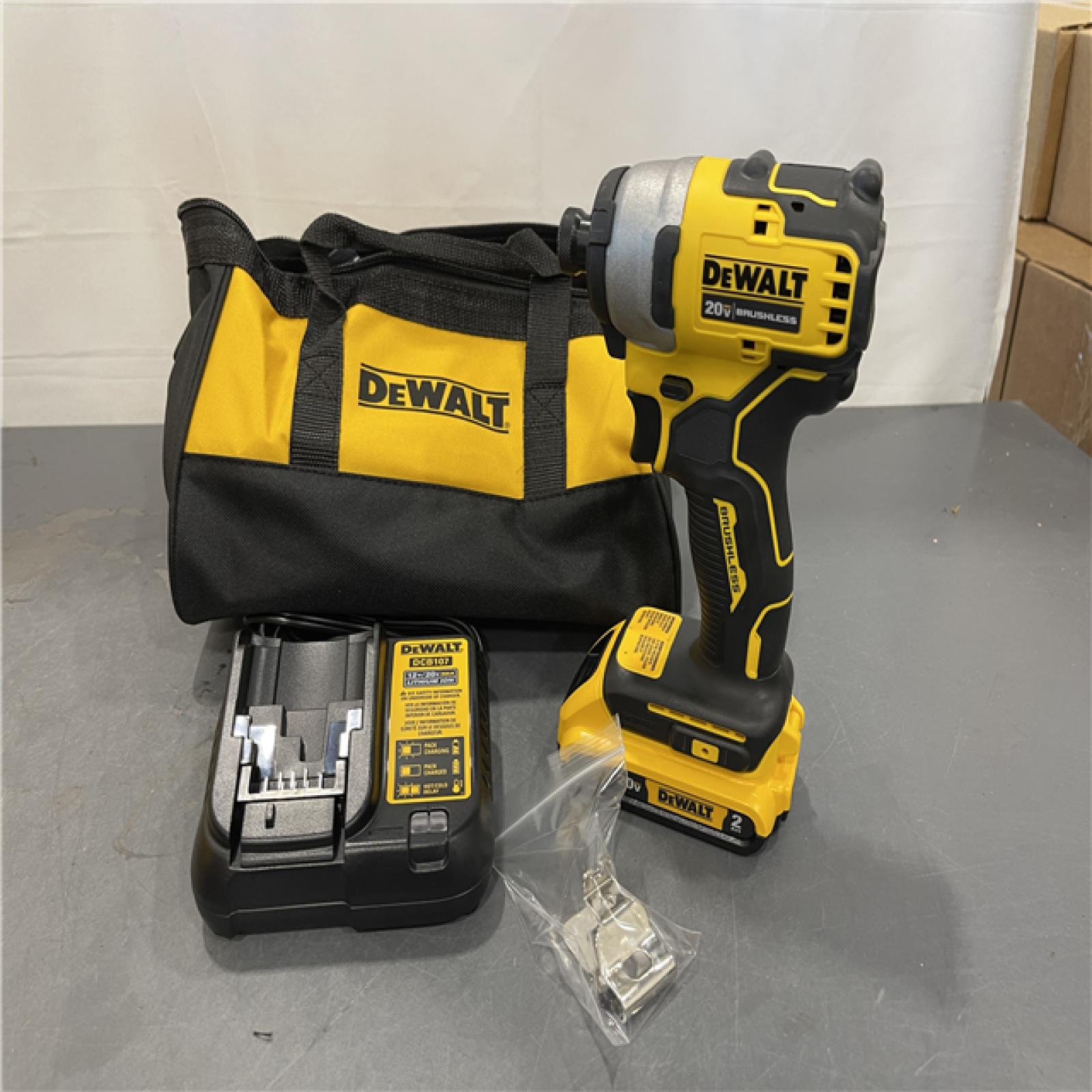 AS-IS - DeWALT ATOMIC 20V Max Lithium-Ion Brushless Cordless Compact 1/4 in. Impact Driver Kit