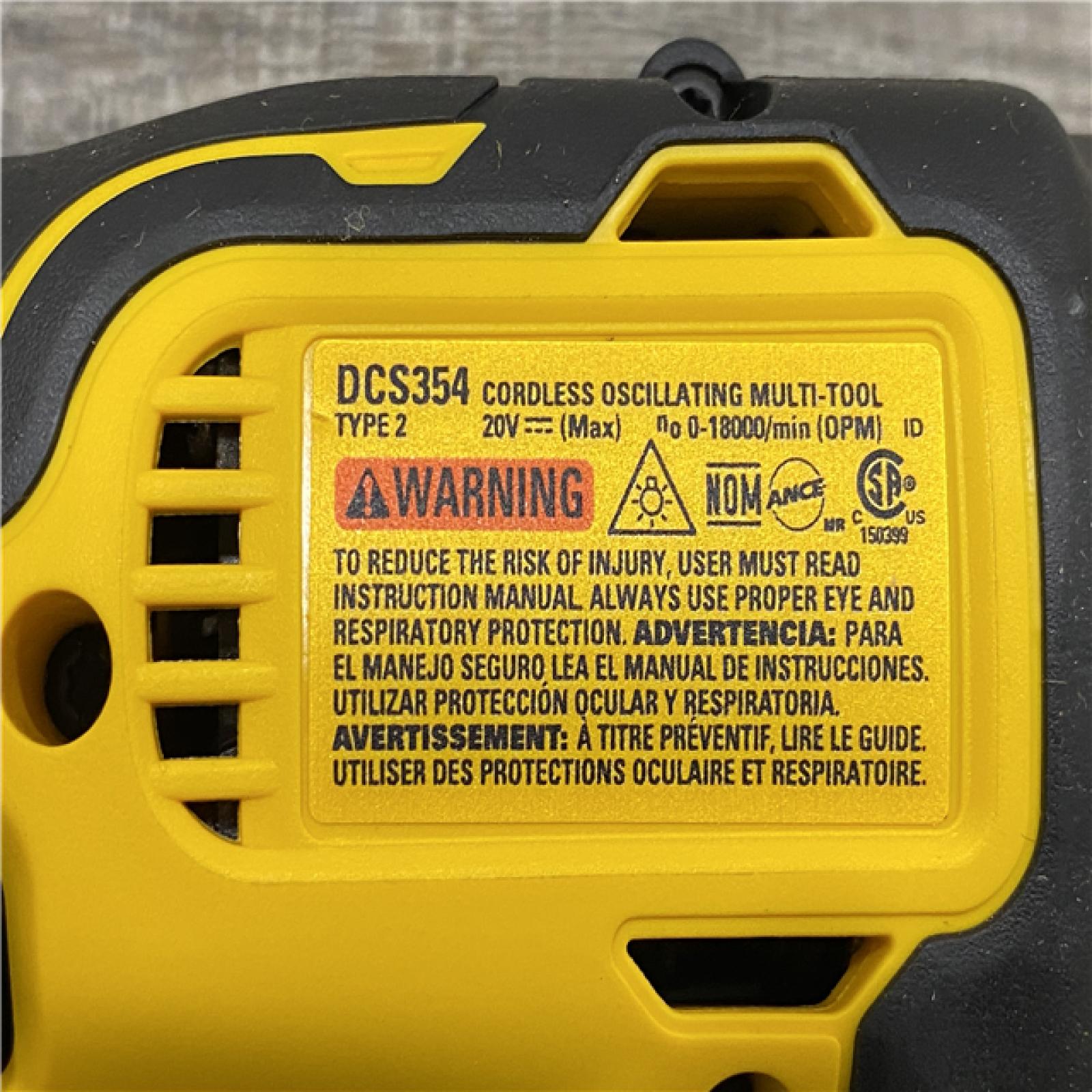 AS-IS DEWALT 20-Volt MAX Lithium-Ion Cordless Brushless Oscillating Tool Kit