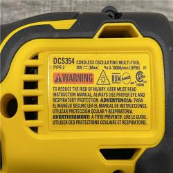 AS-IS DEWALT 20-Volt MAX Lithium-Ion Cordless Brushless Oscillating Tool Kit