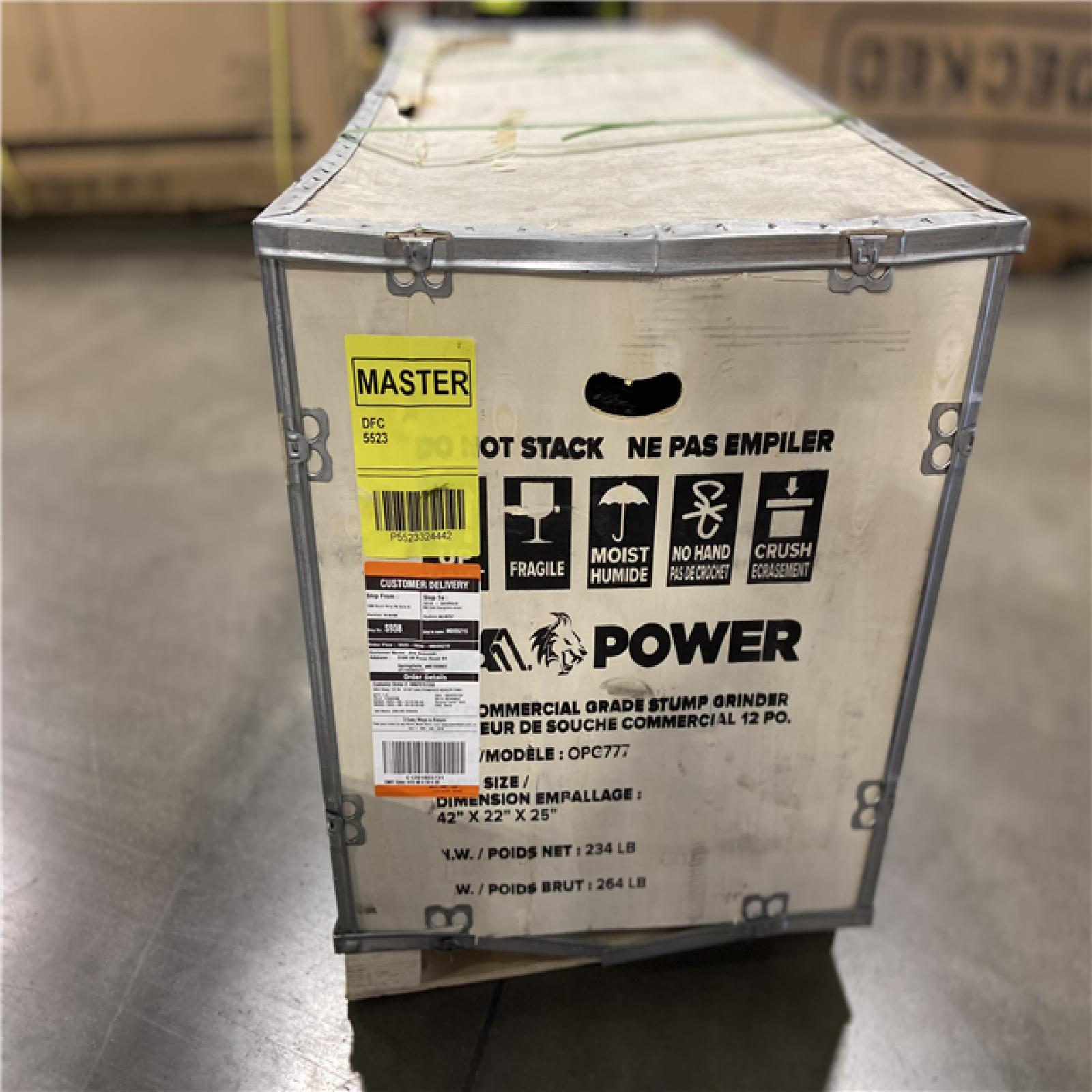 DALLAS LOCATION -  DK2 12 in. 14 HP Gas Powered Certified Commercial Stump Grinder with 9 High Speed HPDC Machined Carbide Cutters