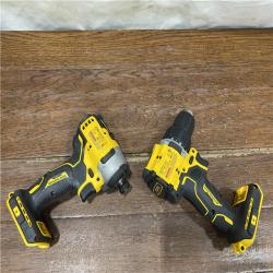 AS-IS DEWALT ATOMIC 20-Volt MAX Lithium-Ion Cordless Combo Kit (2-Tool) with (2) 2.0Ah Batteries, Charger and Bag