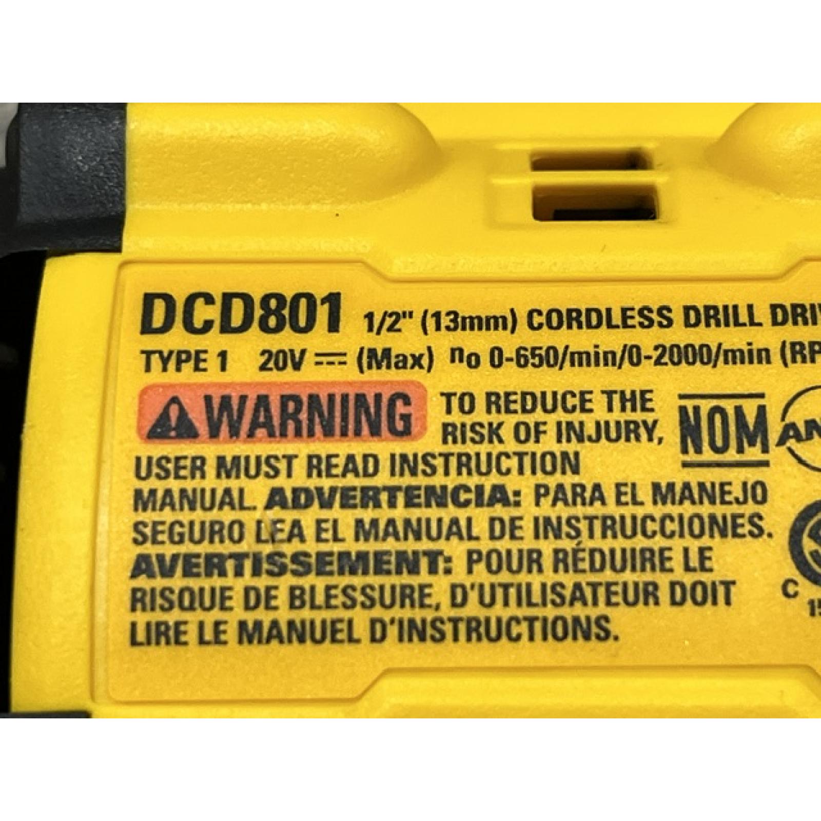 AS-IS DEWALT 20V XR Lithium-Ion Cordless Brushless 1/2 in. Drill/Driver Kit