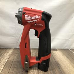 AS-IS Milwaukee  FUEL 12V Lithium-Ion Brushless Cordless 4-in-1 Installation 3/8 in. Drill Driver Kit