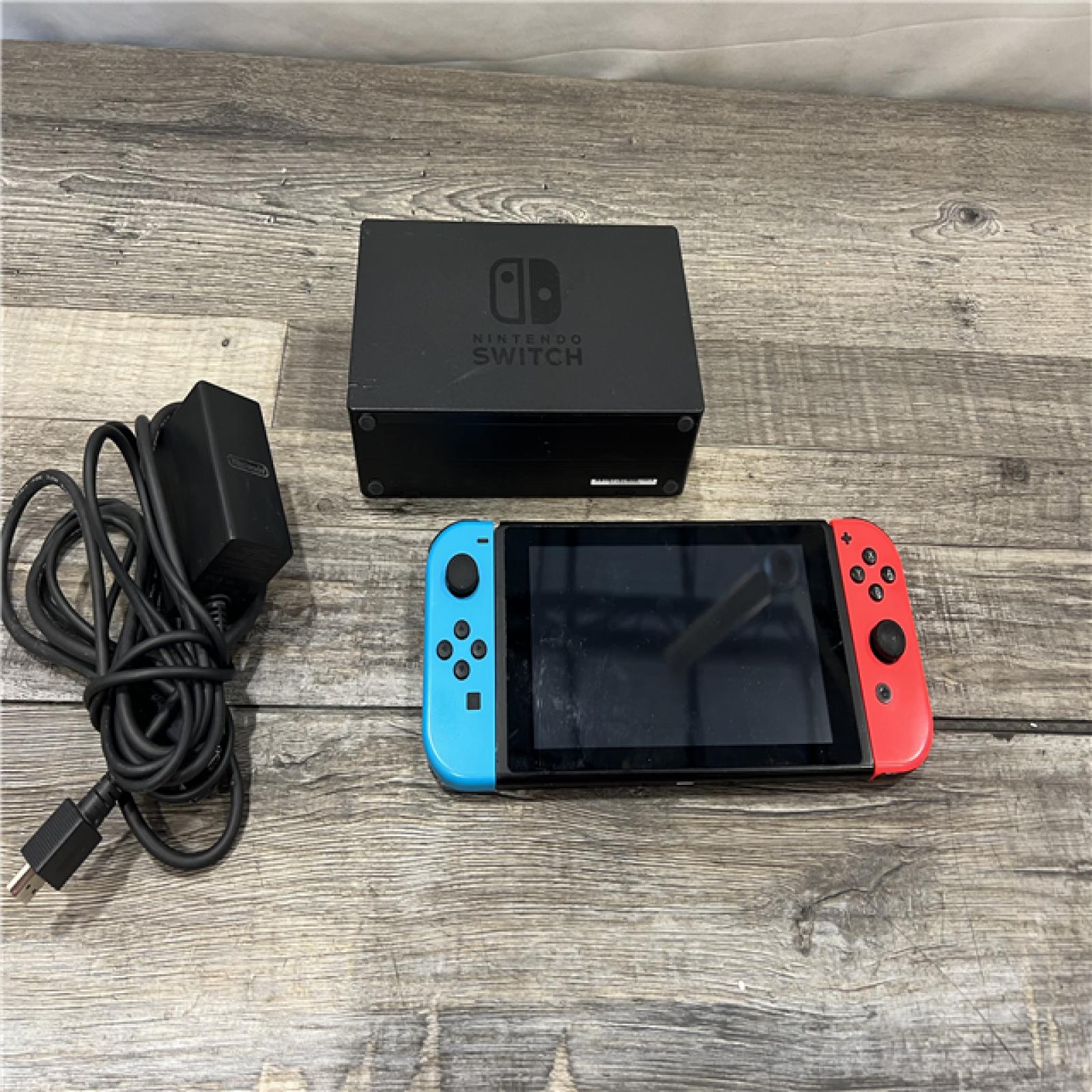 AS-IS Nintendo Switch with Neon Blue and Neon Red Joy-Con