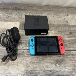 AS-IS Nintendo Switch with Neon Blue and Neon Red Joy-Con