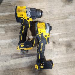 HOUSTON LOCATION - AS-IS DEWALT 20V MAX XR Hammer Drill and ATOMIC Impact Driver 2 Tool Cordless Combo Kit with (2) 4.0Ah Batteries, Charger, and Bag