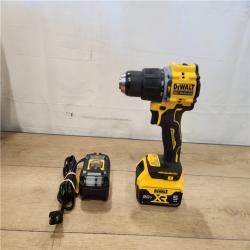 AS-IS- DEWALT ATOMIC 20V Lithium-Ion Cordless 1/2 in. Hammer Drill Kit with 5.0 Ah Battery and Charger