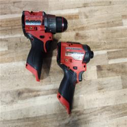 HOUSTON LOCATION - AS-IS (APPEARS LIKE NEW) Milwaukee  FUEL 12-Volt Lithium-Ion Brushless Cordless Hammer Drill and Impact Driver Combo Kit