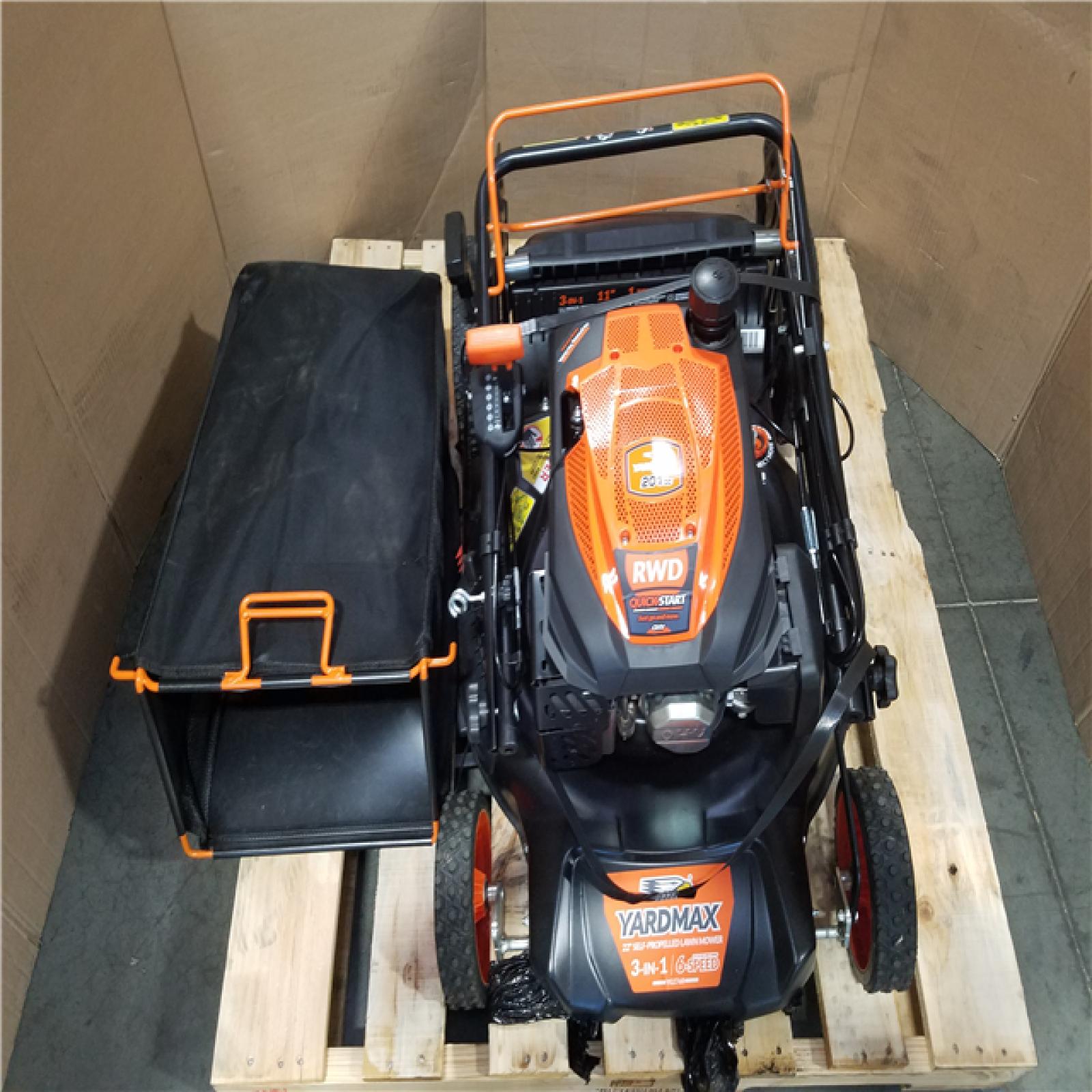 CALIFORNIA AS-IS YARDMAX 3-N-1/6 SPEED LAWNMOWER