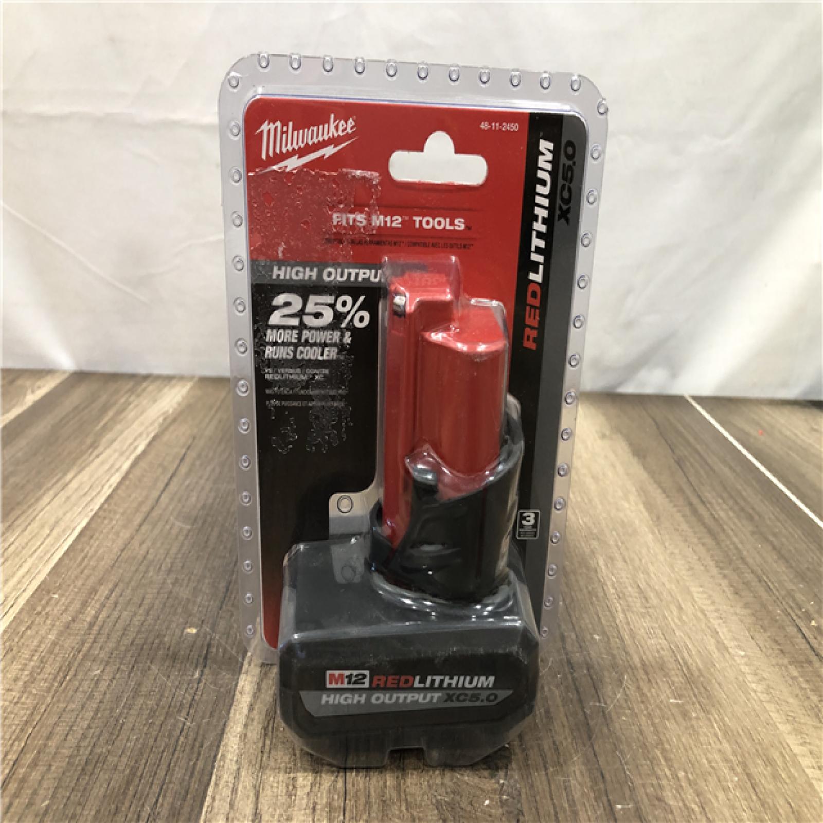 NEW- Milwaukee M12 12-Volt Lithium-Ion XC High Output 5.0 Ah Battery Pack