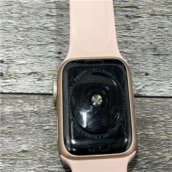 AS-IS Apple Watch SE- Gold Aluminum Case with Pink Sand Sport Band