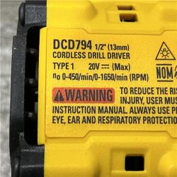 AS-IS DEWALT Atomic 20V Lithium-Ion Cordless Compact 1/2 in. Drill/Driver Kit