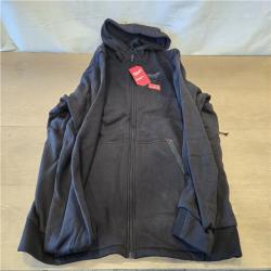 AS-IS Milwaukee Men's X-Large 12V Cordless Black Heated Jacket Hoodie Kit