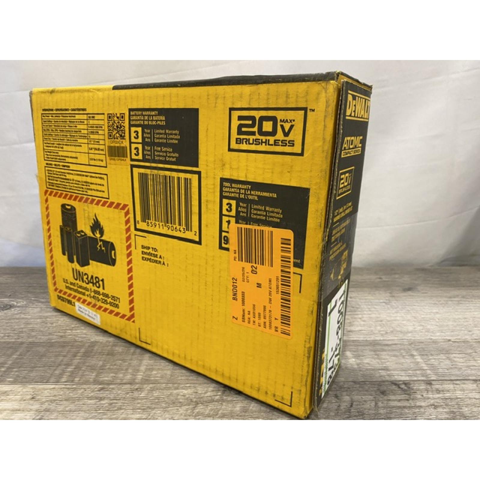 NEW - DEWALT ATOMIC 20-Volt Lithium-Ion Cordless 1/2 in. Compact Hammer Drill Kit