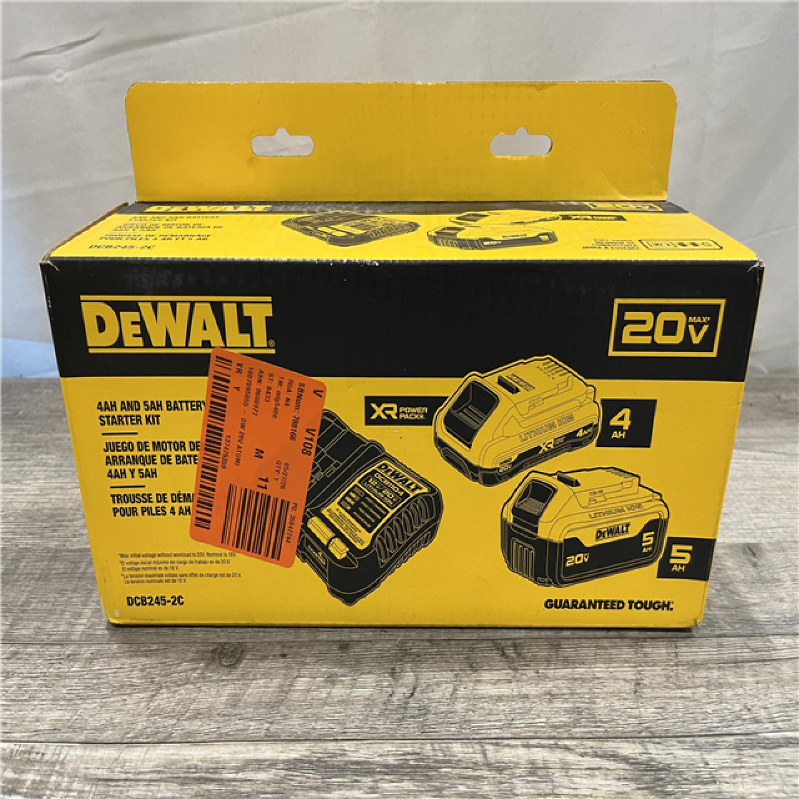 NEW - DEWALT 20V MAX Lithium-Ion Starter Kit with 4.0 Ah and 5.0 Ah Batteries and Charger