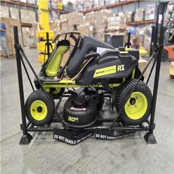 DALLAS LOCATION- RYOBI R1 80V HP 30 in. Riding Lawn Mower W/ 14 Ah Battery and Charger