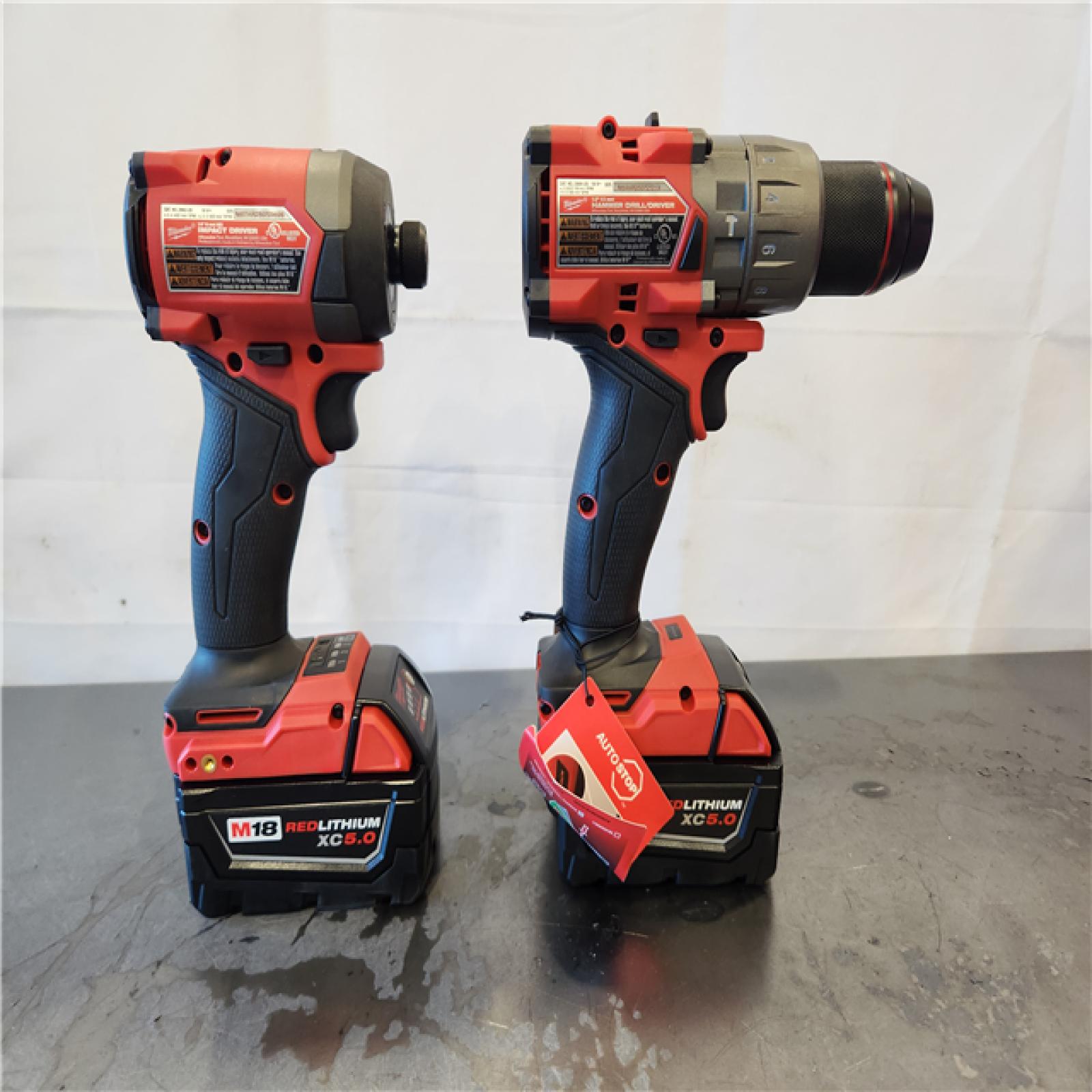 AS-IS- Milwaukee FUEL 18V Lithium-Ion Brushless Cordless Hammer Drill and Impact Driver Combo Kit