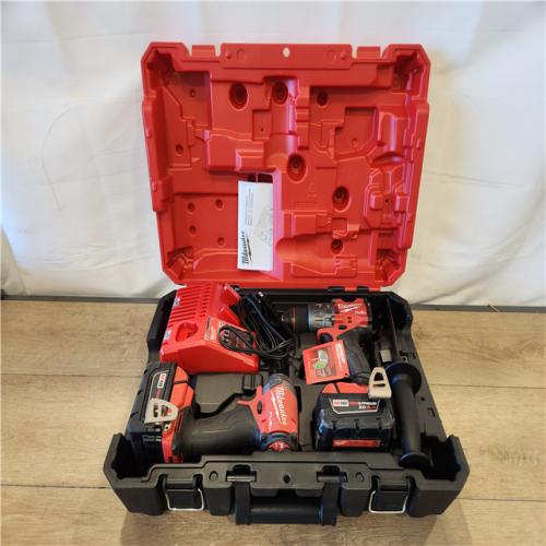 AS-IS- Milwaukee  FUEL 18V Lithium-Ion Brushless Cordless Hammer Drill and Impact Driver Combo Kit