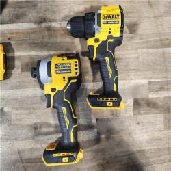HOUSTON LOCATION - AS-IS Dewalt DCK225D2 20V MAX ATOMIC Brushless Compact Lithium-Ion 1/2 in. Cordless Drill Driver and 1/4 in. Impact Driver Combo Kit with 2 Batteries 2 Ah