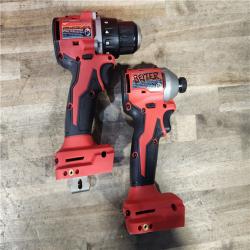 HOUSTON LOCATION - AS-IS Milwaukee M18 18V Lithium-Ion Brushless Cordless Compact Drill/Impact Combo Kit (2-Tool) W/(2) 2.0 Ah Batteries  Charger & Bag