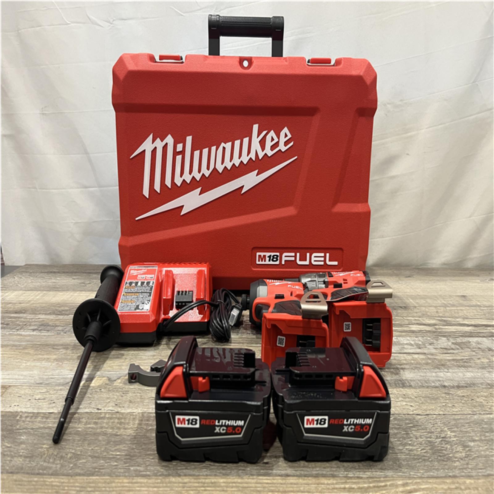 AS-IS Milwaukee FUEL 18V Lithium-Ion Brushless Cordless Hammer Drill and Impact Driver Combo Kit