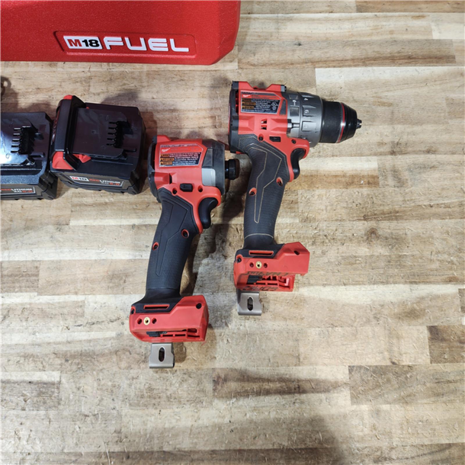 HOUSTON LOCATION - AS - IS Milwaukee FUEL 18V Lithium-Ion Brushless Cordless Hammer Drill and Impact Driver Combo Kit