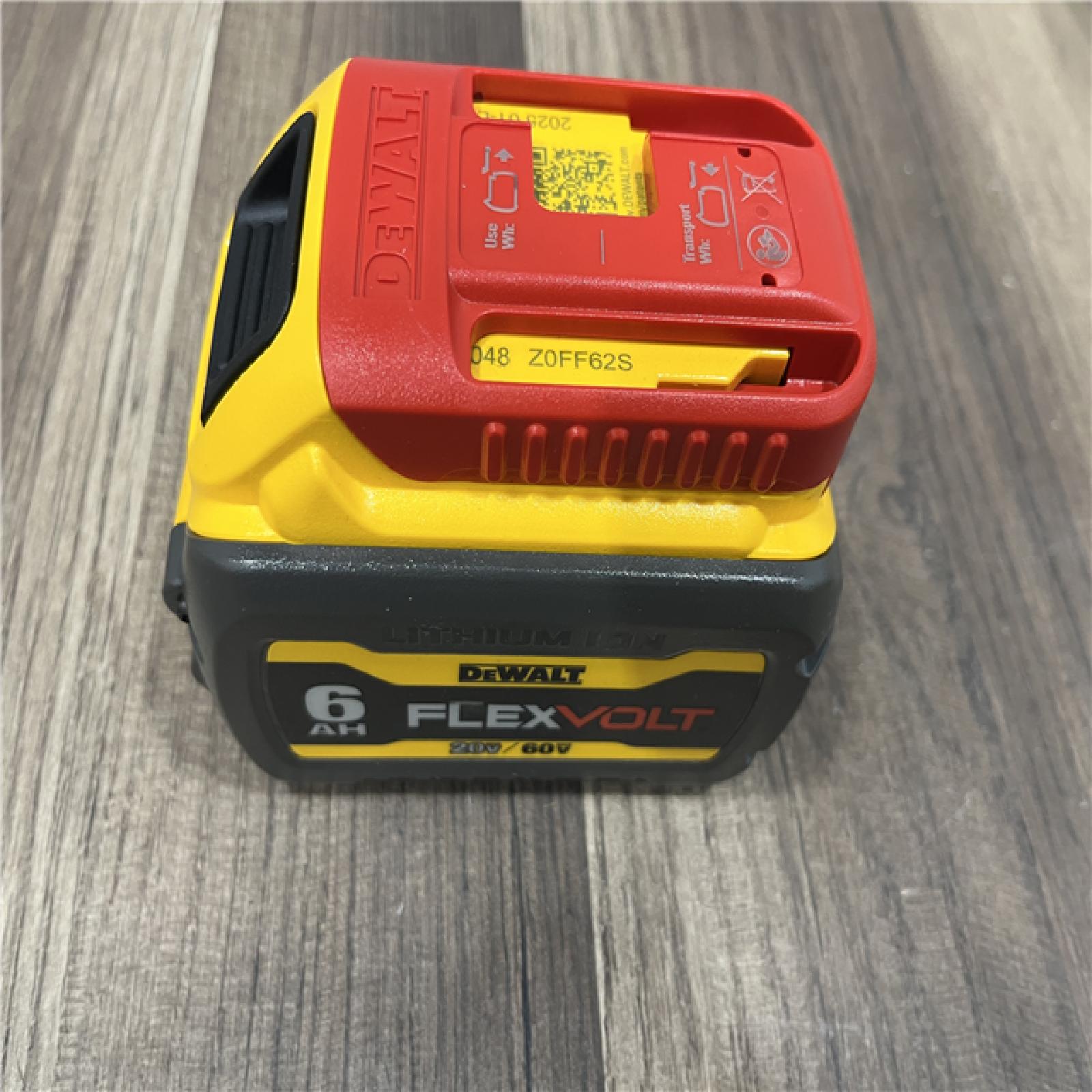 AS-IS DEWALT FLEXVOLT 20V/60V MAX Lithium-Ion 6.0Ah Battery Pack with 6 Amp Output Charger
