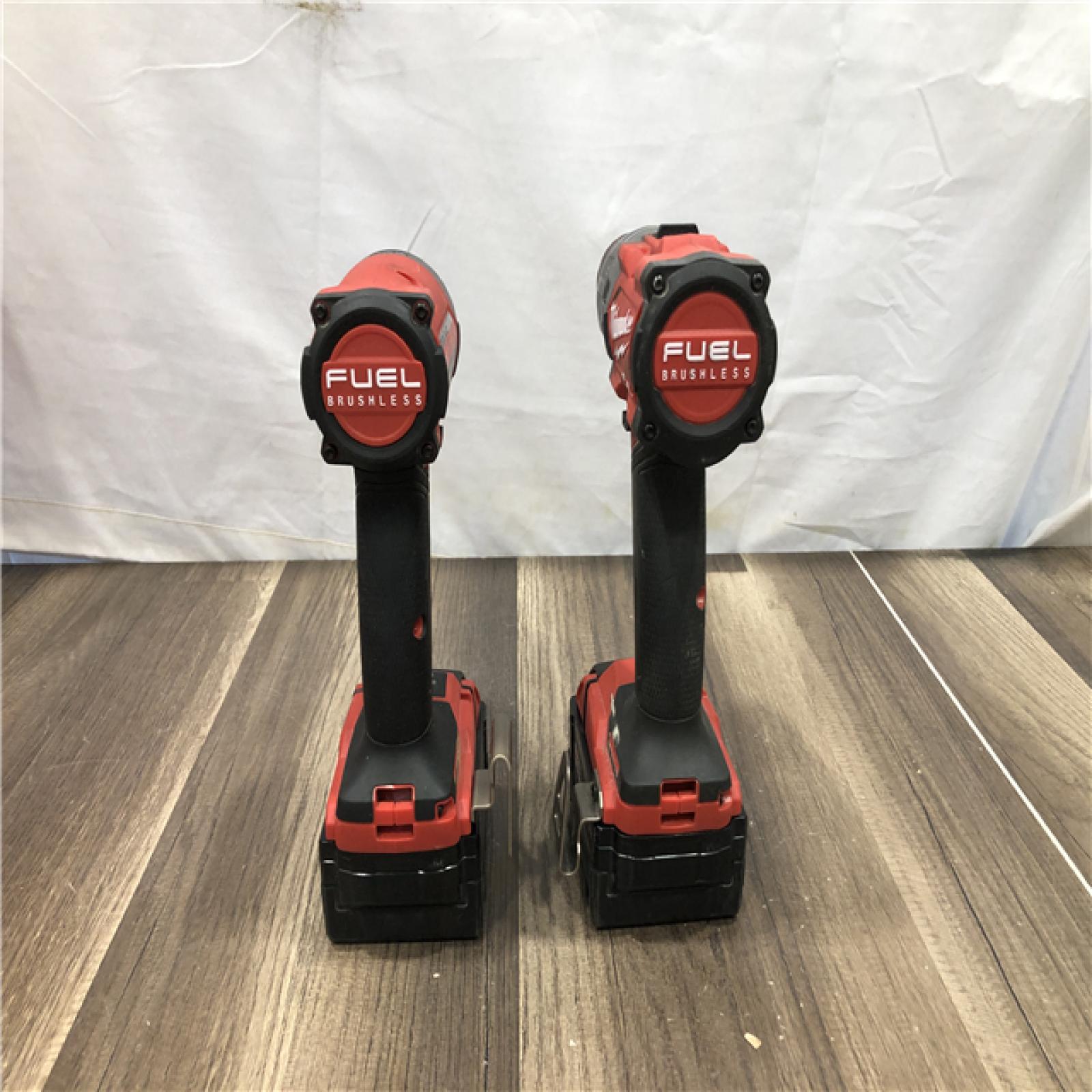 AS-IS Milwaukee FUEL 18V Lithium-Ion Brushless Cordless Hammer Drill and Impact Driver Combo Kit